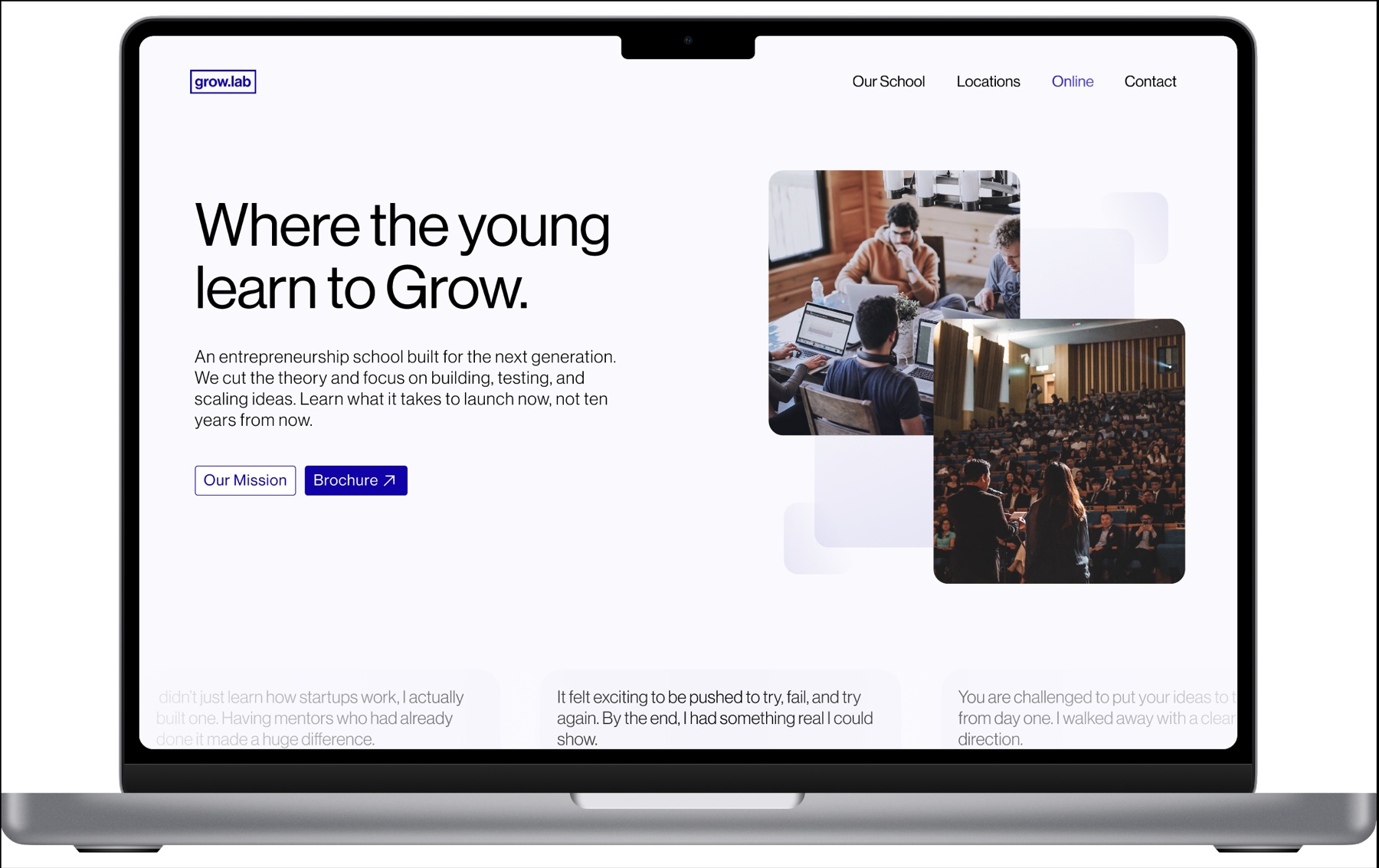 Grow.Lab Entrepreneurship School design