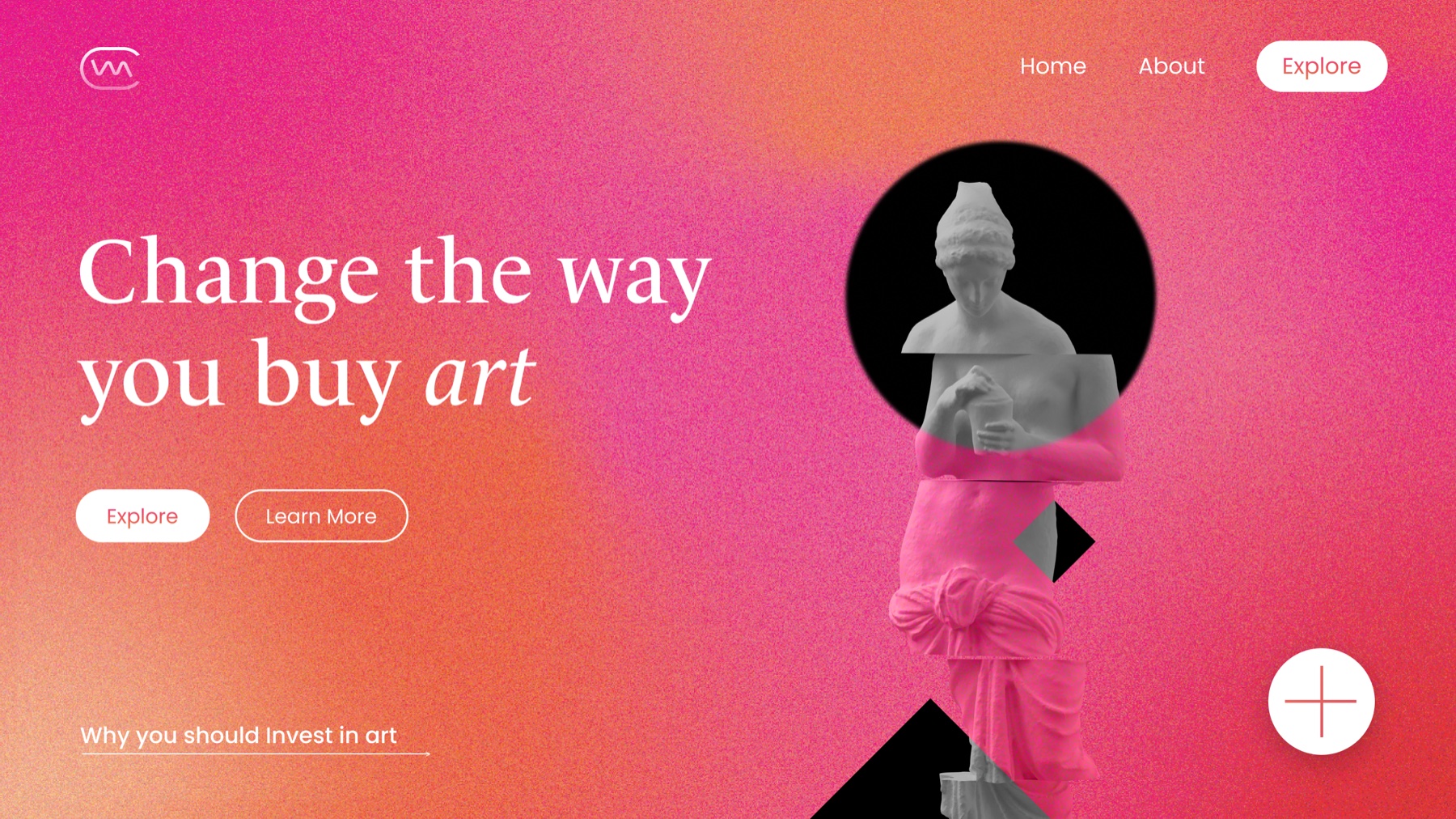NFT landing page design