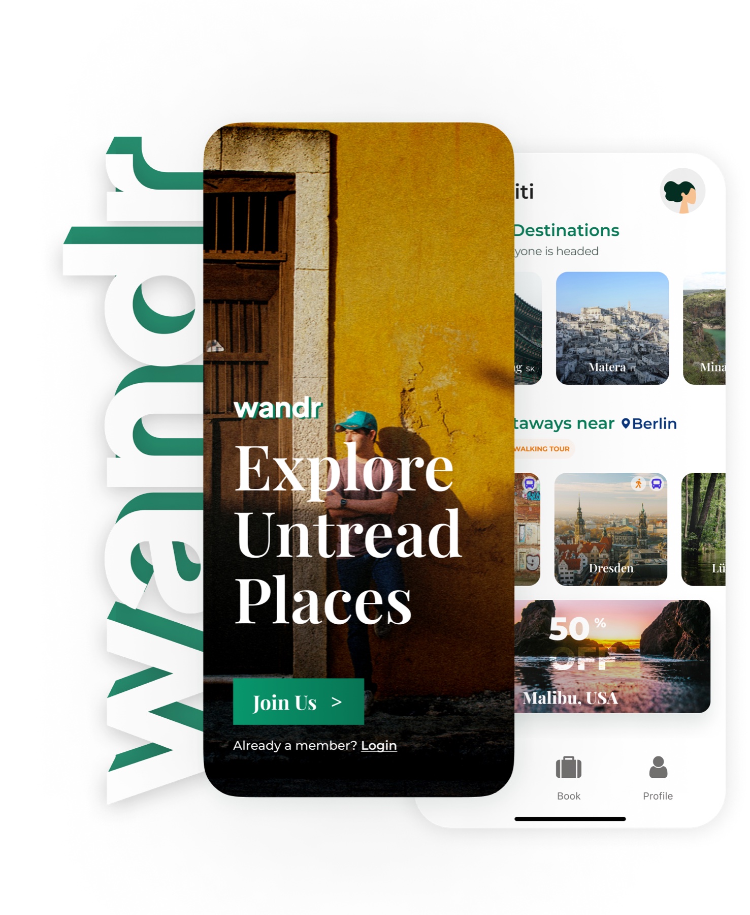 Wander app design